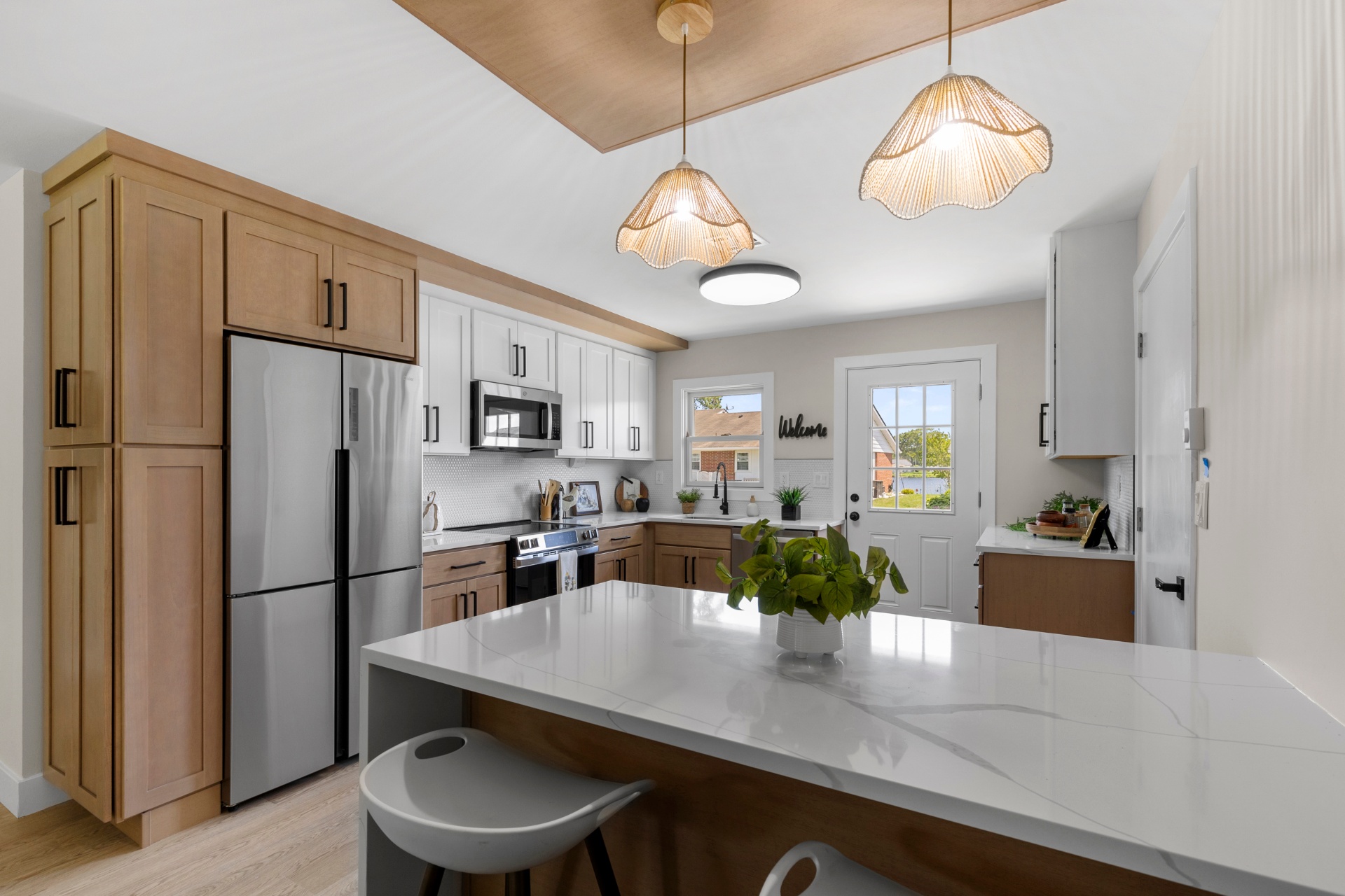 Two-tone shaker stock kitchen in Barnegat, NJ