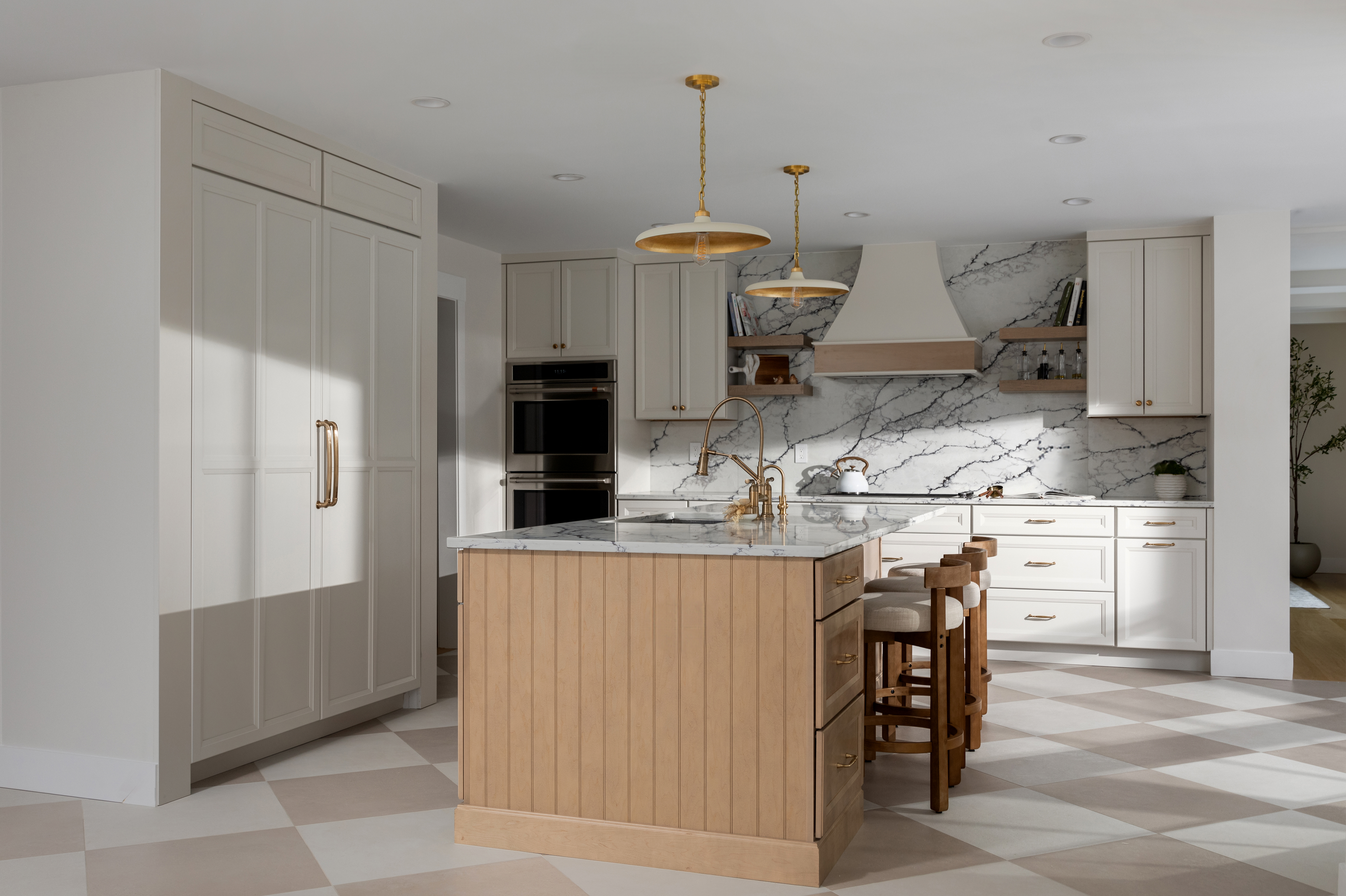 Warm wood transitional kitchen in Toms River, NJ